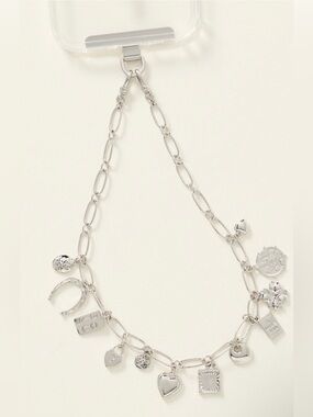 Silver Multi-Charms Phone Chain By Anthropologie So Pretty! 🤩